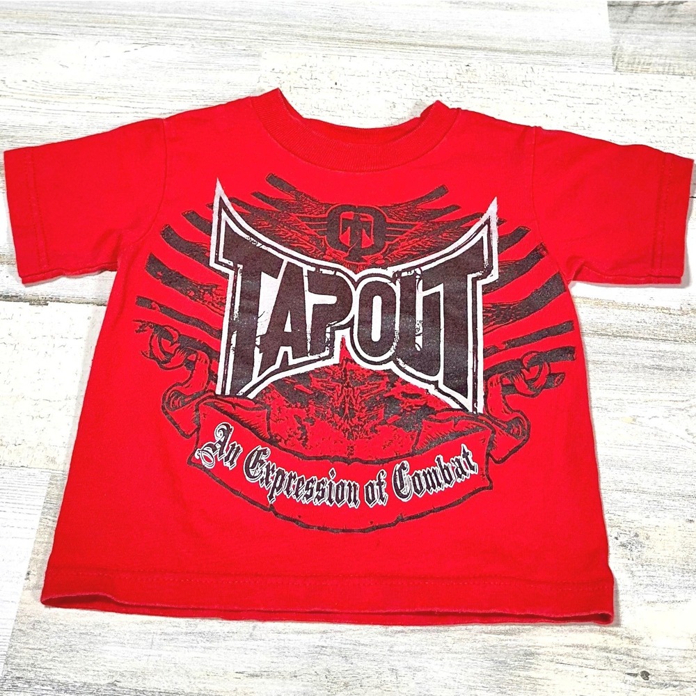Vintage Y2K Tapout‎ Signature Series MMA T-Shirt Y2K SZ 2T Red Fight GRUNGE